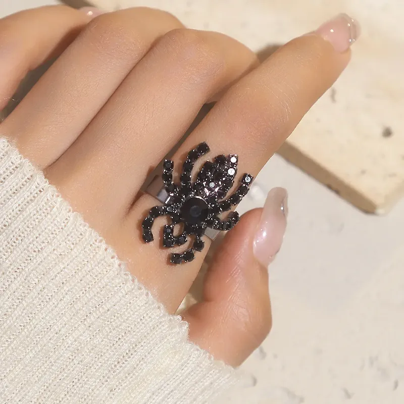 Wholesale Shiny Rhinestone Gemotry Opening Ring - Image 17