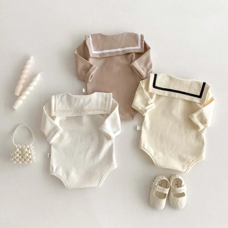 Wholesale Kids Baby Boys Girls Casual Cute Long Sleeve Romper - Image 3