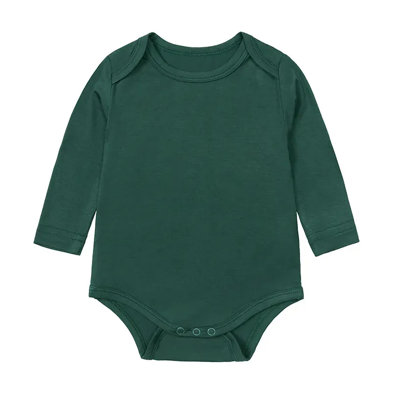 Wholesale Kids Baby Boys Girls Casual Cute Solid Color Long Sleeve Romper - Image 6