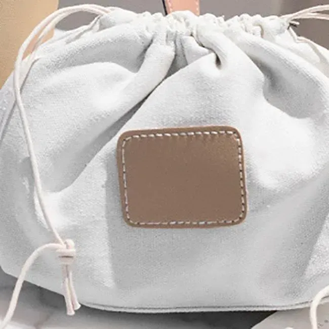 Women Fashion Color Blocking Patchwork PU Bucket Bag - Image 6