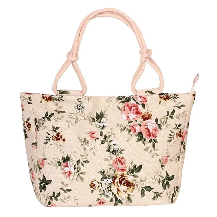 Women Casual Color Blocking Large Capacity Canvas Tote Bag - Image 6