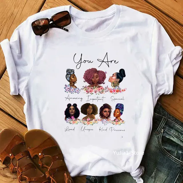 Summer Women Casual Short-Sleeved Round Neck Graphic Slogan Printed T-Shirt - Image 7