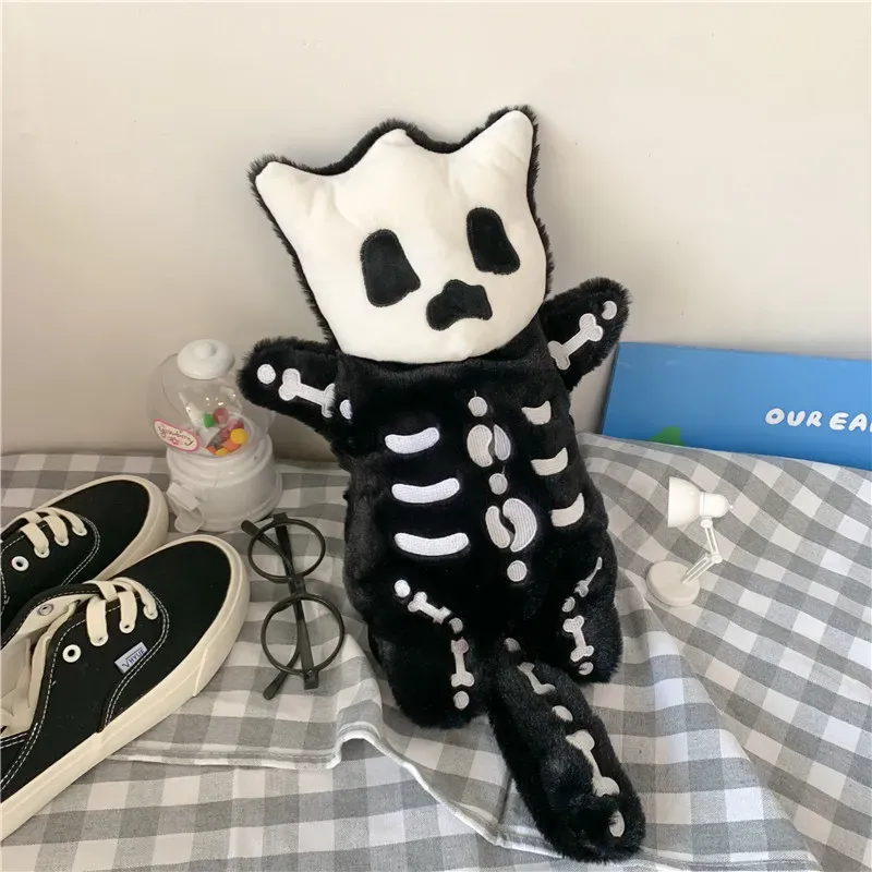 Funny Little Monster Women Cartoon Design Color Blocking Shoulder Handle Bag - Image 5