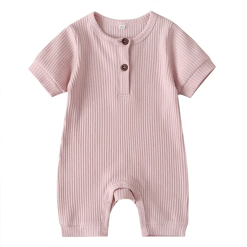 Wholesale Kids Simple Solid Color Short-sleeves Romper - Image 14