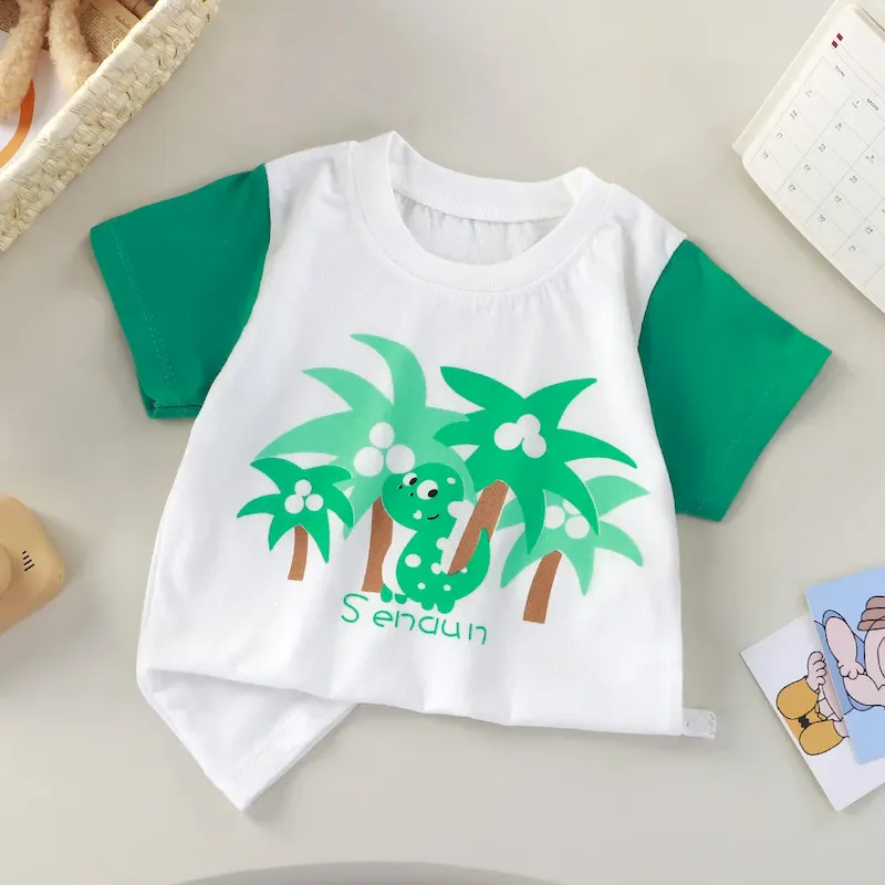 Wholesale Kids Boys And Girls Fashion Cartoon Short-Sleeve T-Shirt - Image 9