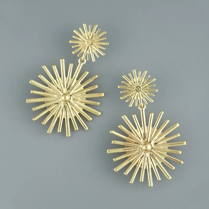 Wholesale Unique Disc Exaggerated Fashion Earrings - Image 16