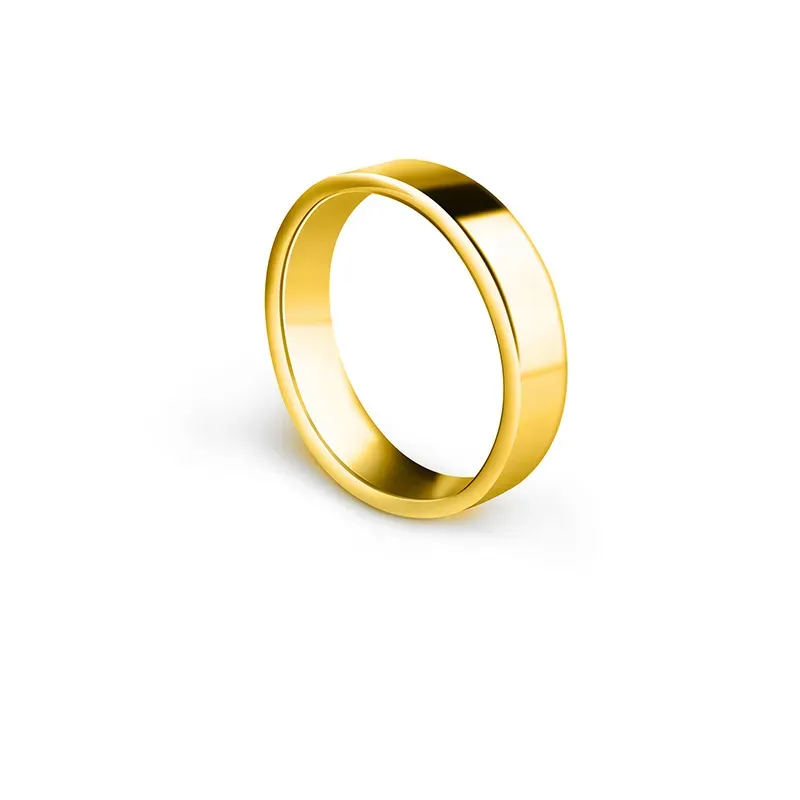 Wholesale Fashion Simple Solid Color Custom Laser Engraving Titanium Steel Ring - Image 4