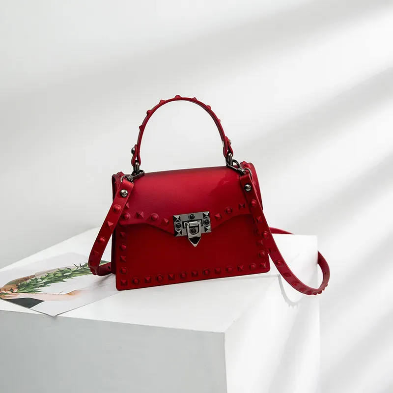20*8*14cm Women Fashion Matte Surface Rivet Design Crossbody Bag - Image 3