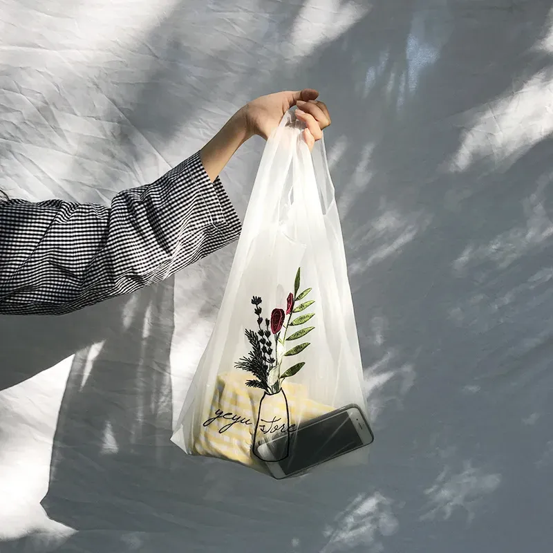Transparent Organza Embroidery Hand Bag - Image 4