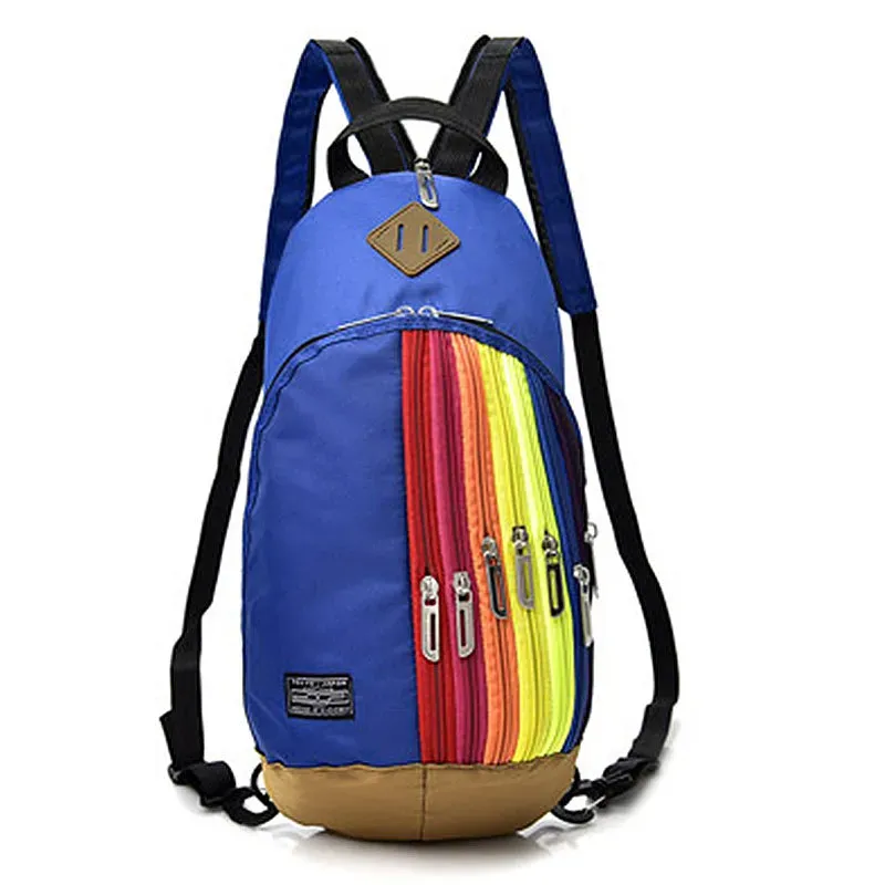 Fashion Trendy Rainbow Color Crossbody Chest Bag Backpack - Image 8
