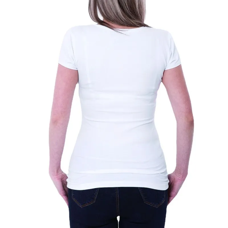Women Casual Short Sleeve Round Neck Letter Slogan Printed T-Shirt - Image 5