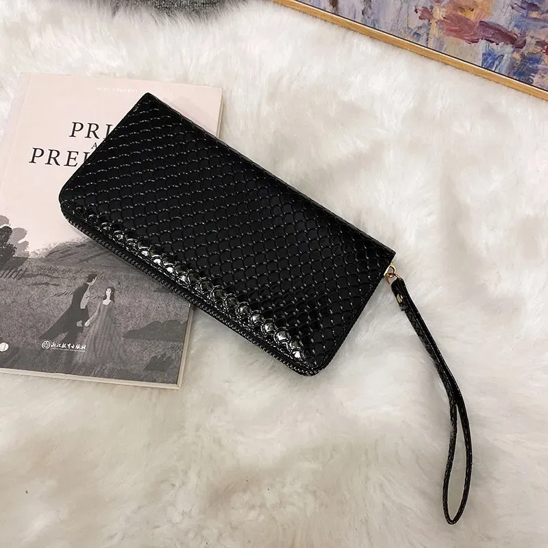 Women Fashion Vintage Embossed Long Coin Purse - Image 14