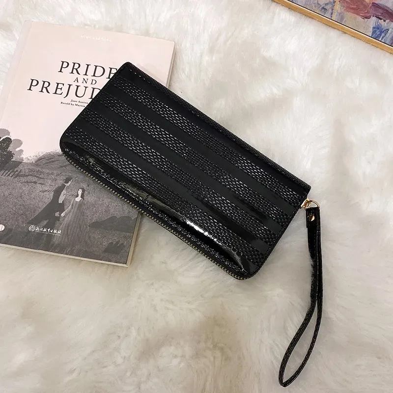 Women Fashion Vintage Embossed Long Coin Purse - Image 19