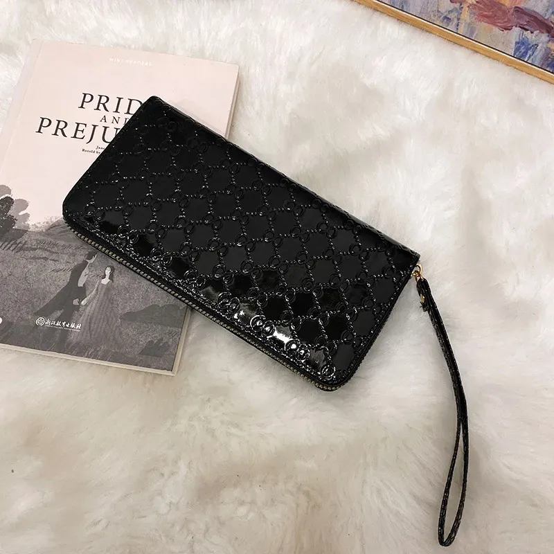 Women Fashion Vintage Embossed Long Coin Purse - Image 21