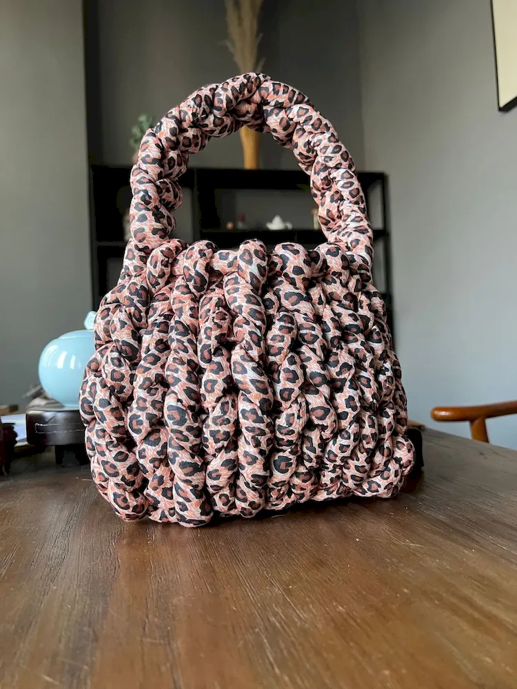 Women Fashion Solid Color Hand-Woven Wool Handbag - Image 27