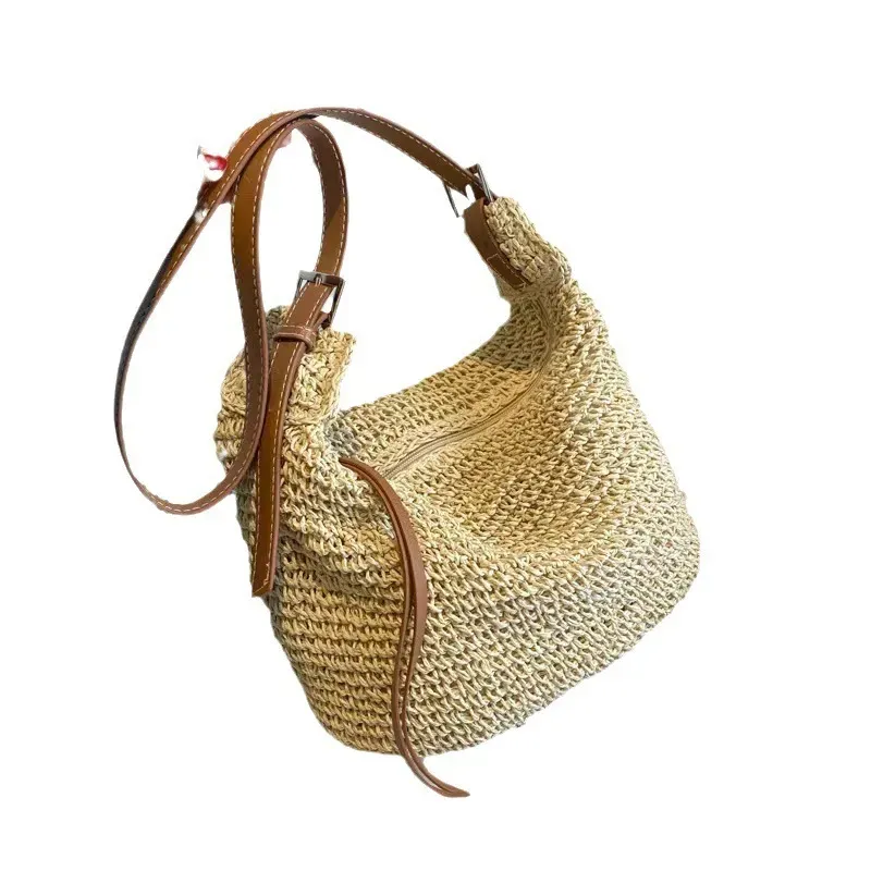 Bohemian Casual Large Woven Shoulder Bag - Image 5