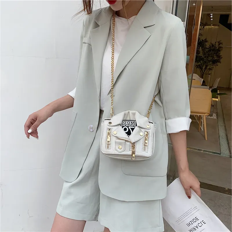 Women Fashion Clothes Lapel Jacket Creative Shaped Crossbody Bag - Image 3