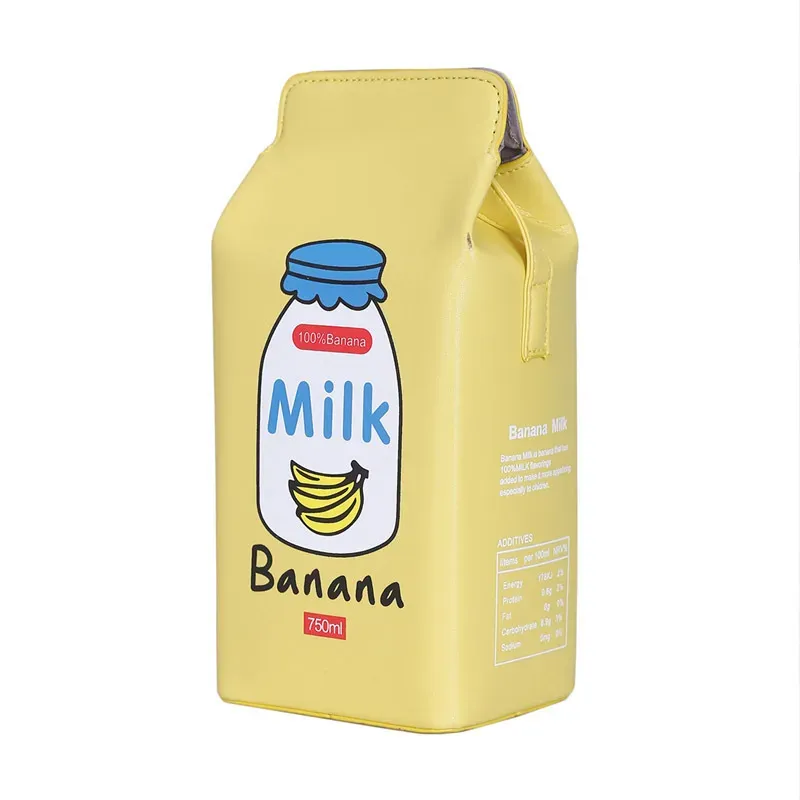 Women Simple Cute Milk Box Creative Shaped Messenger Bag - Image 8