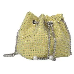 Women Fashion Rhinestone Chain Bucket Bag - Image 8