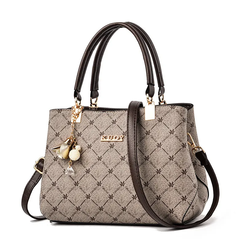 Women Fashion Floral Bell Pendant Large Capacity Handle Bag - Image 7