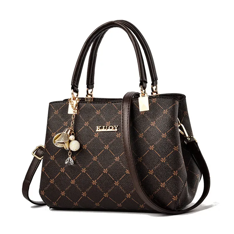 Women Fashion Floral Bell Pendant Large Capacity Handle Bag - Image 11