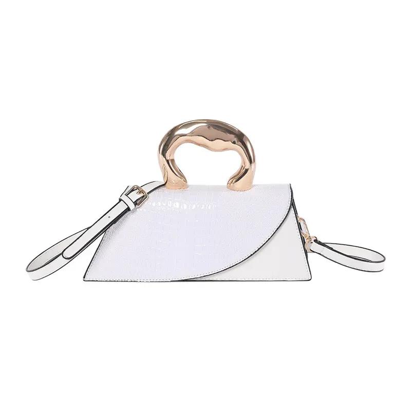 Women Fashion Retro Stone Pattern Irregular Handle Shoulder Bag - Image 7