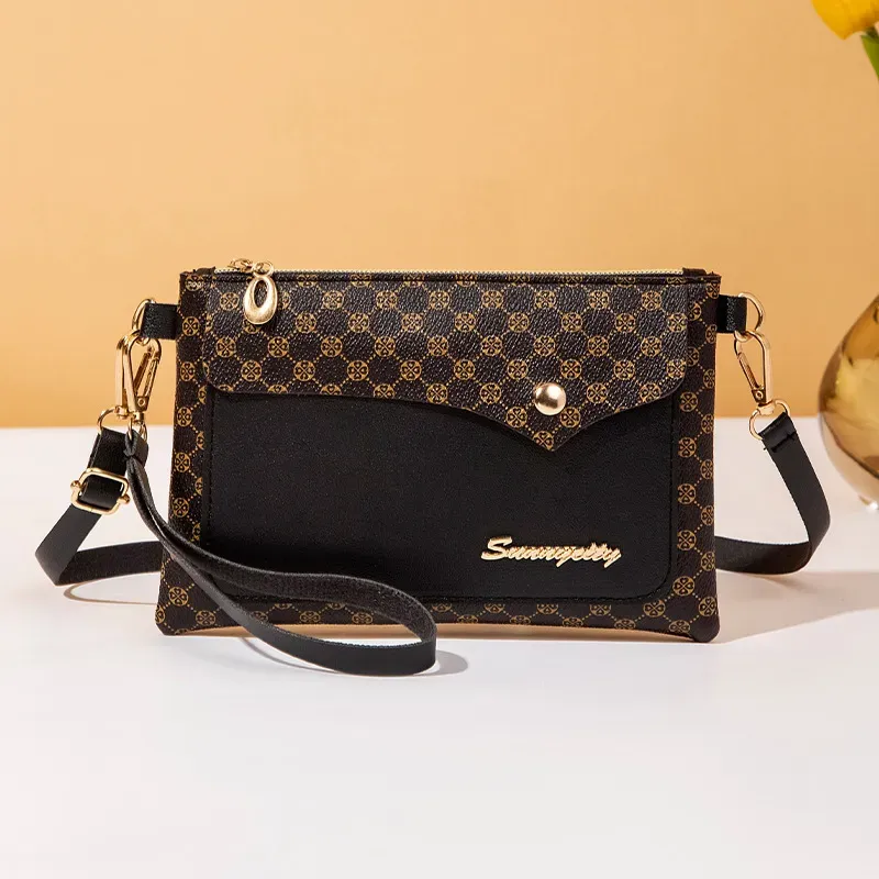 Women Simple Print Multi-Function Zipper Purses - Image 7