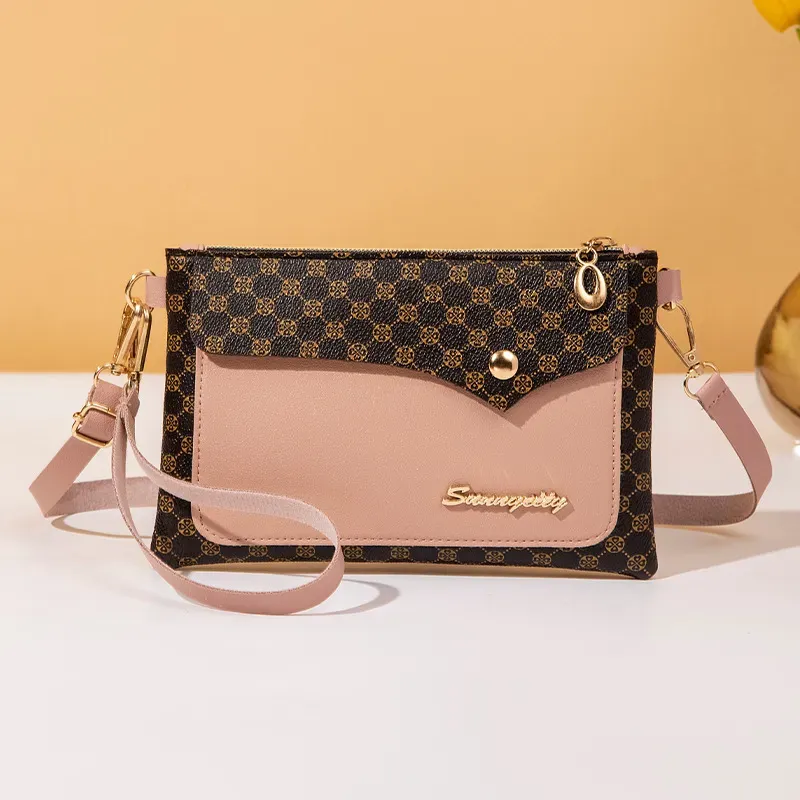 Women Simple Print Multi-Function Zipper Purses - Image 8
