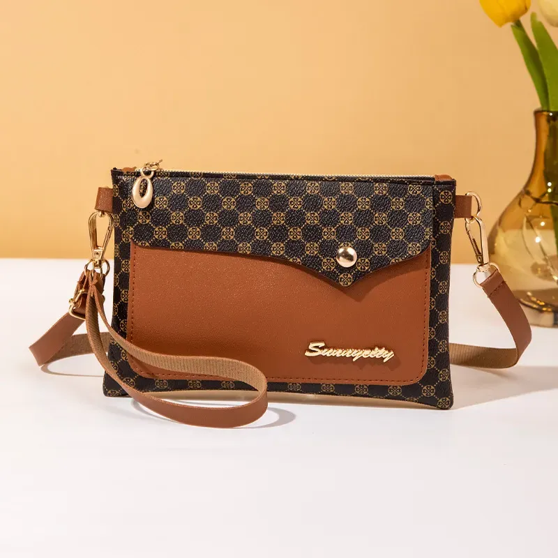 Women Simple Print Multi-Function Zipper Purses - Image 9