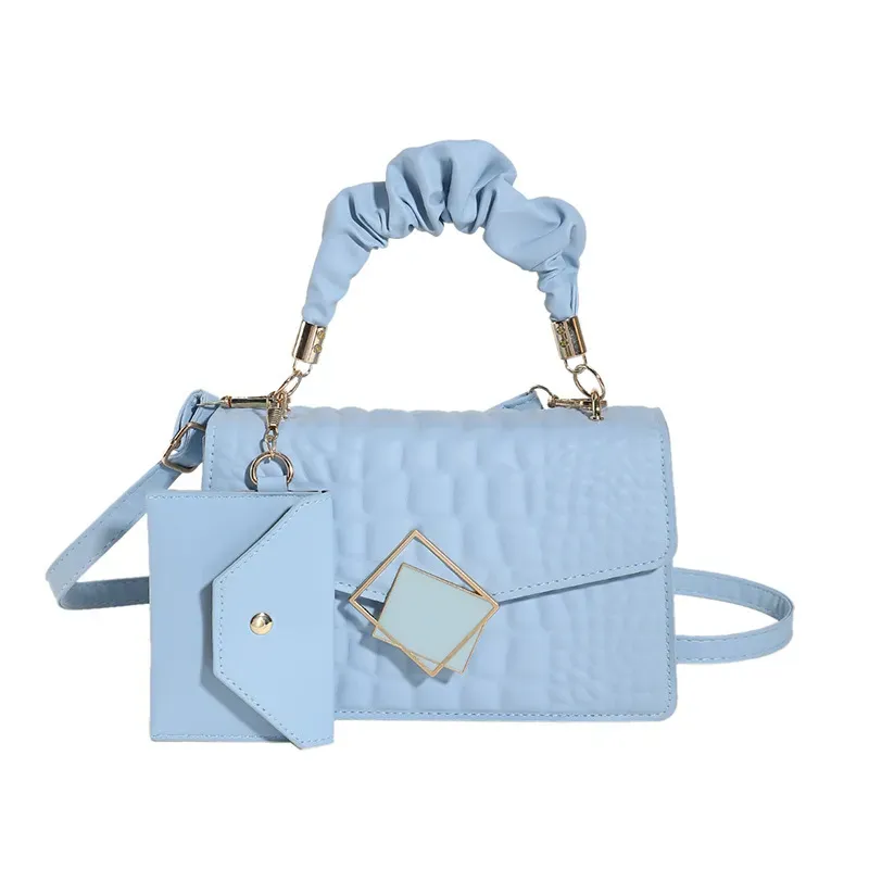 Fashion Solid Color Crocodile Embossed Shoulder Bag - Image 11