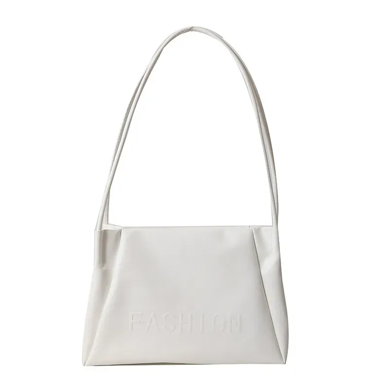 Women Fashionable Solid Color Letter Large Capacity Shoulder Tote Bag - Image 8