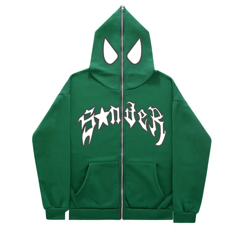 Y2K Unisex Couple Personalized Spider-Print Hoodie - Image 12