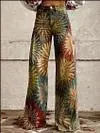Casual Women Graphic Printing Flared Pants - Image 20