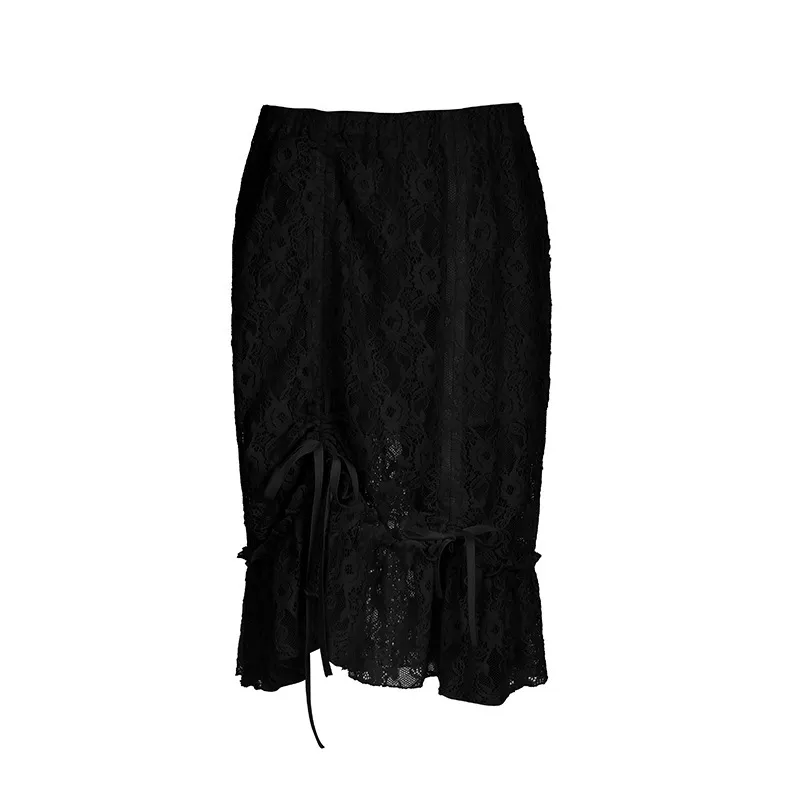 Summer Women Fashion Palace Style Lace Ruffled Skirt - Image 6