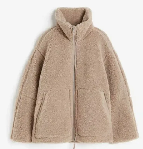 Autumn Winter Women Fashion Solid Color Thickened Warm Cashmere Long Sleeve Zipper Jacket - Image 7