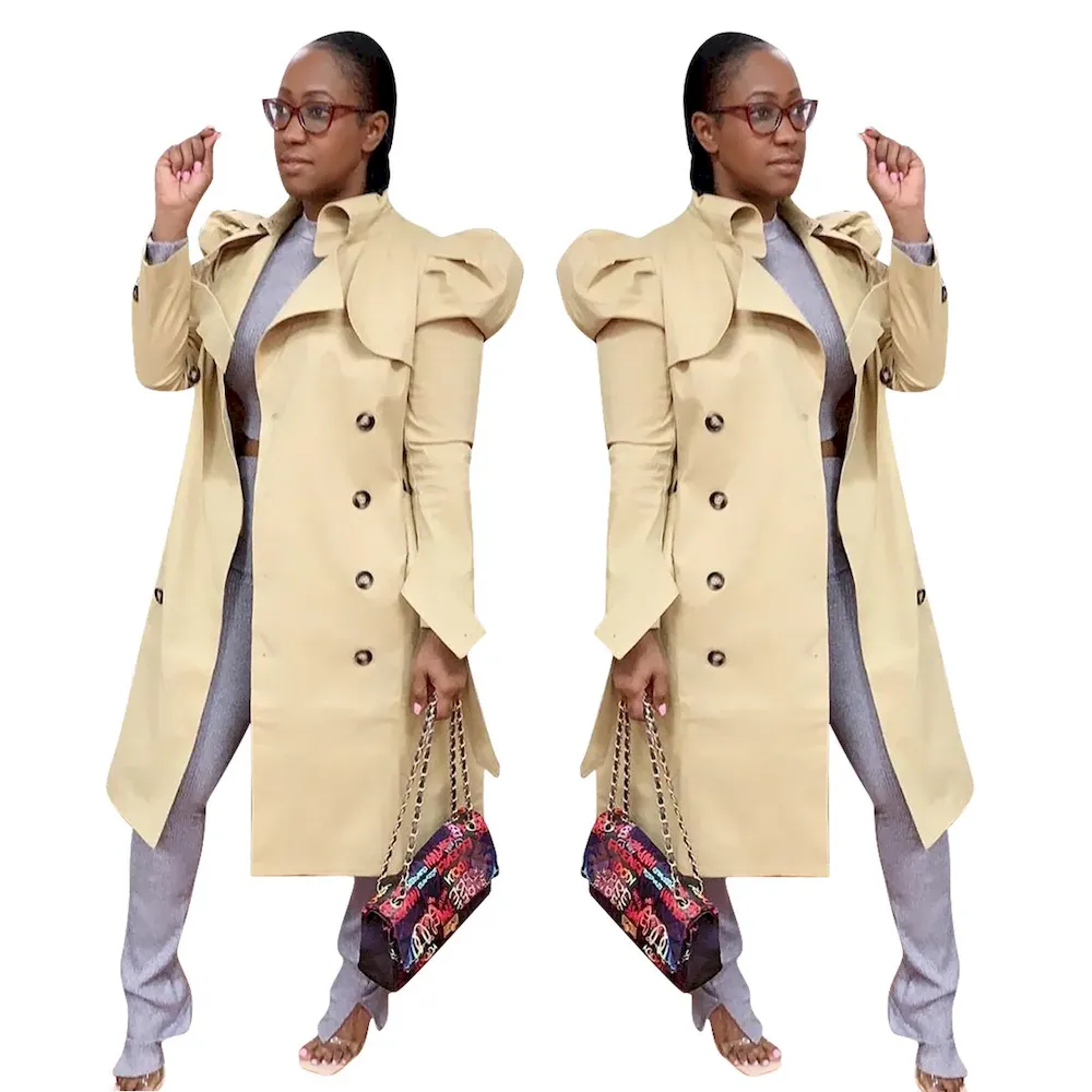 Women Fashion Casual Solid Color Long Coat - Image 3