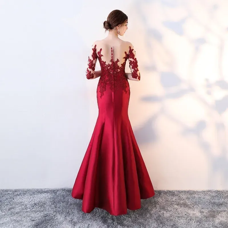 Women Elegant Performance Party Evening Dress - Image 4