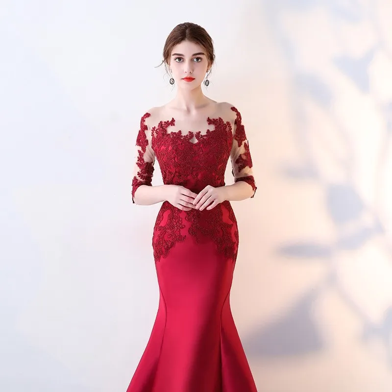 Women Elegant Performance Party Evening Dress - Image 6