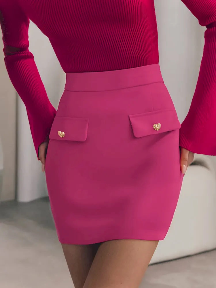 Summer Women Fashion High Waist Suit Skirt - Image 4
