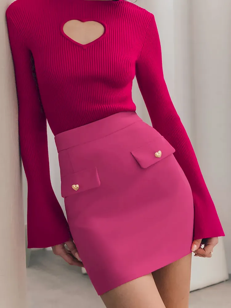 Summer Women Fashion High Waist Suit Skirt - Image 5