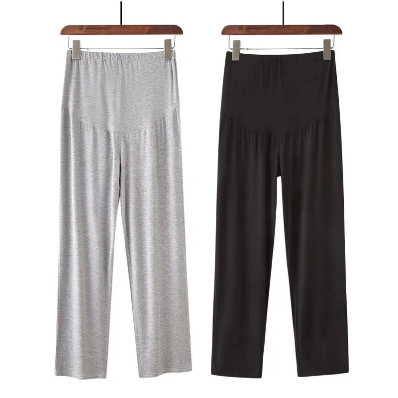 Women Thin Loose High Waist Wide-Leg Adjustable Belt Pregnant Women Pants - Image 3