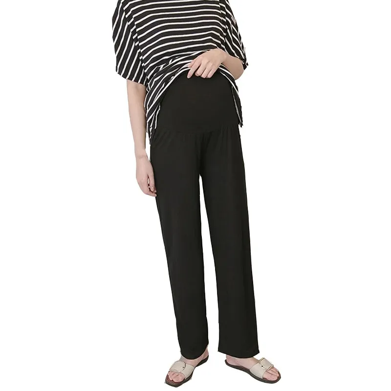 Women Thin Loose High Waist Wide-Leg Adjustable Belt Pregnant Women Pants - Image 5