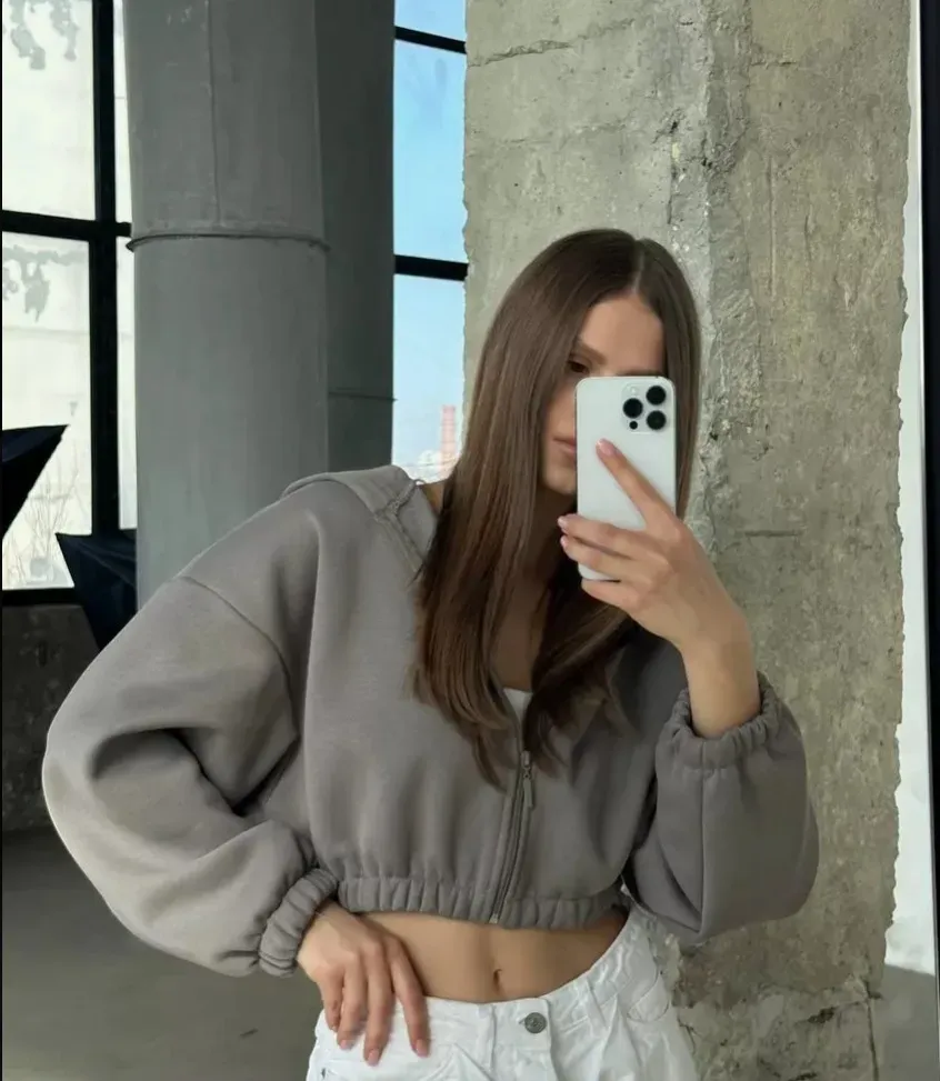 Women Casual Solid Color Long Sleeve Zipper Hoodies - Image 9