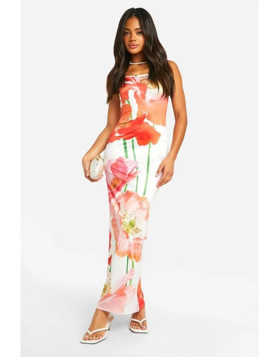 Women Fashion Sexy Vacation Digital Print Slim Fit Camisole Dress - Image 5