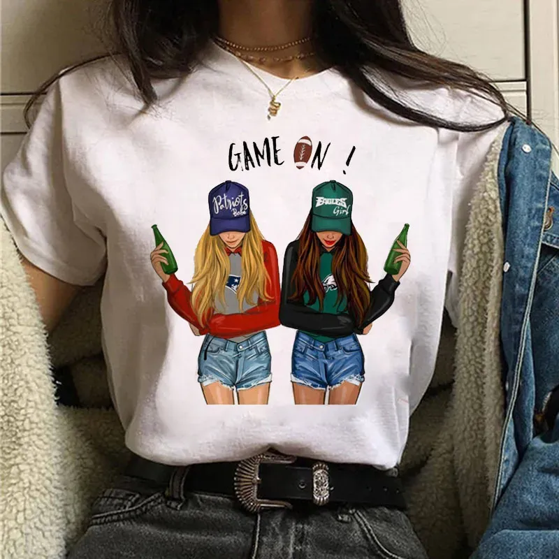 Women Fashion Casual Printed Round-Neck Short Sleeve T-Shirt