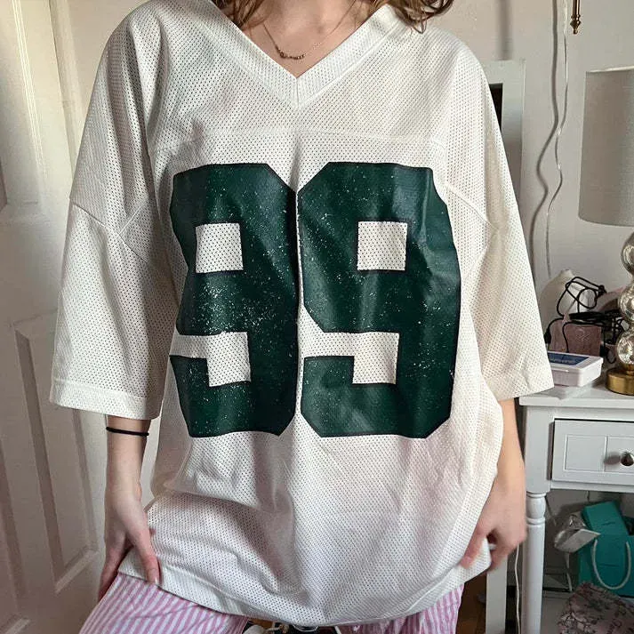 Women Fashion Casual Digital Printing Grid Loose Short-Sleeve Jersey T-Shirt - Image 3