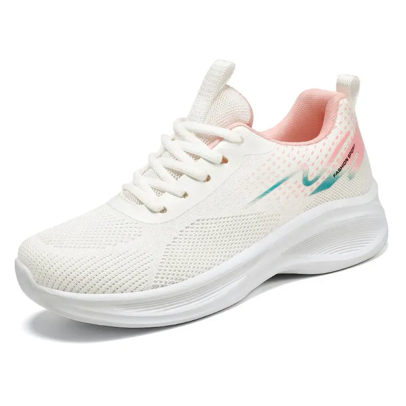 Women Fashion Casual Mesh Breathable Lace-Up Soft Thick Soled Sneaker - Image 5