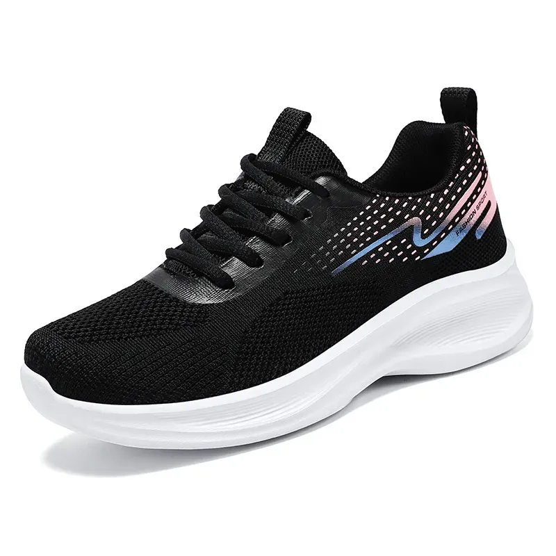 Women Fashion Casual Mesh Breathable Lace-Up Soft Thick Soled Sneaker - Image 6
