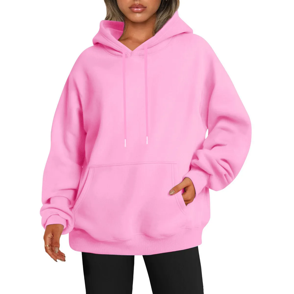 Women Fashion Casual Printed Threaded Long-Sleeve Loose Hoodies - Image 3
