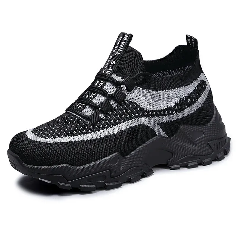 Women Fashion Casual Woven Breathable Mesh Soft Sole Platform Sneakers - Image 6